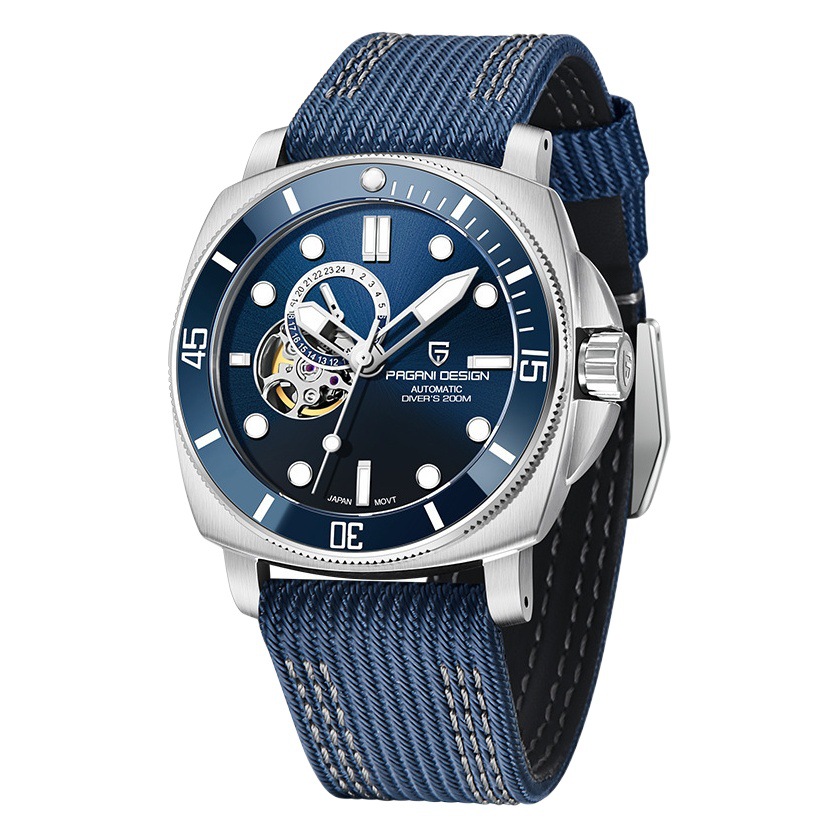Paganidesign bojiani PD1736 reloj para hombre reloj mecánico automático Acero inoxidable luminoso reloj impermeable