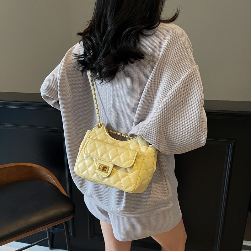 高级质感菱格链条腋下包女2025新款潮百搭流行小方包单肩斜挎包|undefined