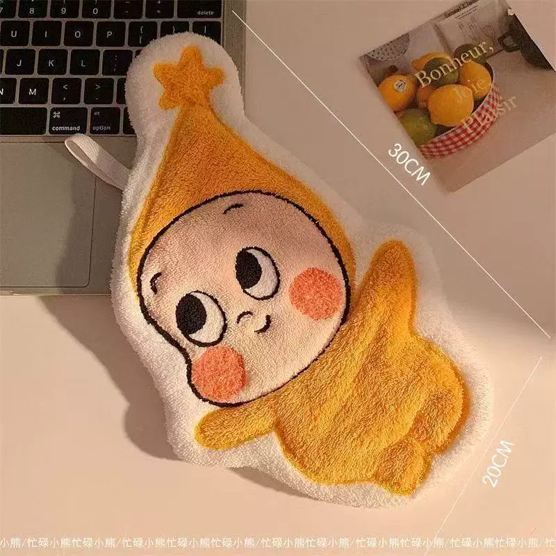 Мультяшное настенное быстроразв drying полотенце из корала, водопоглощающее