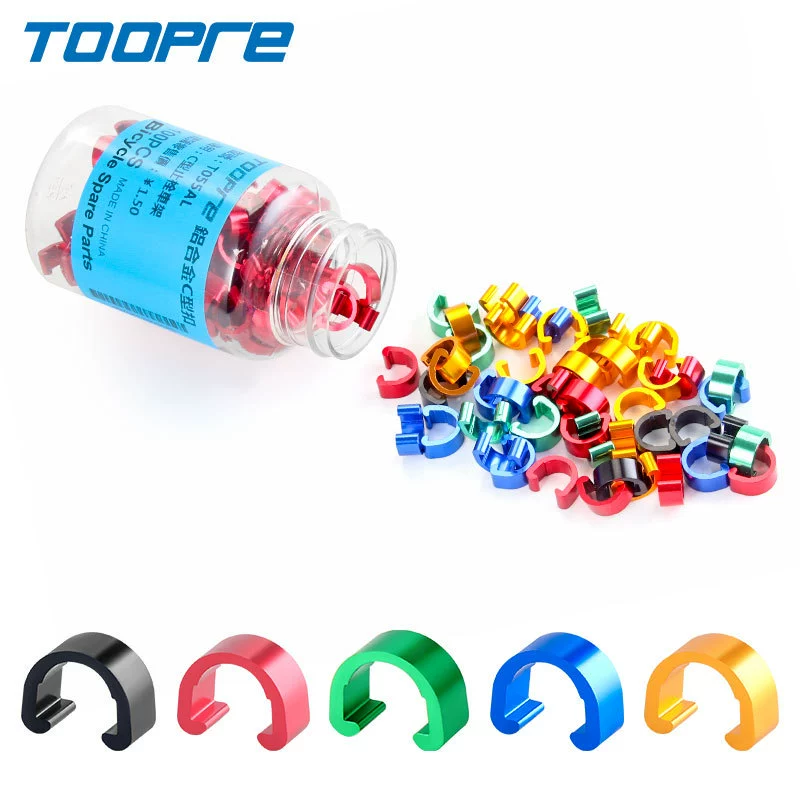 Горный велосипед из алюминиевого сплава C-образная Пряжка дорожный автомобиль с регулируемой скоростью Тормозная трубка U-образная проволочная фиксирующая пряжка