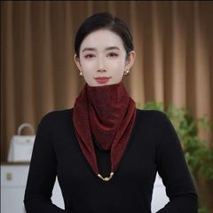 新しい秋と冬の暖かいスカーフ、磁気バックル、二重層の明るい色、多用途の厚い首と肩の保護