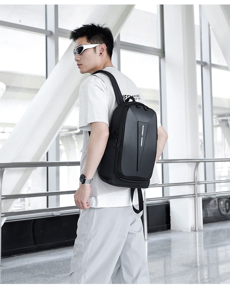 Cross-border hard-shell men's large-capacity backpacks, water-repellent cycling motorcycle backpacks, anti-collision business computer bags undefined
