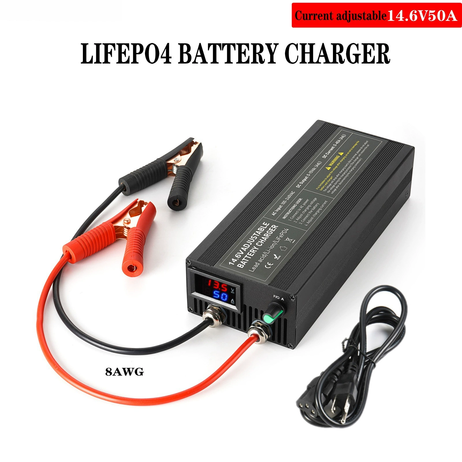 Аккумулятор-зарядное устройство 12В LifePo4 регулируемое 40/60/85A, регулируемое зарядное устройство железо