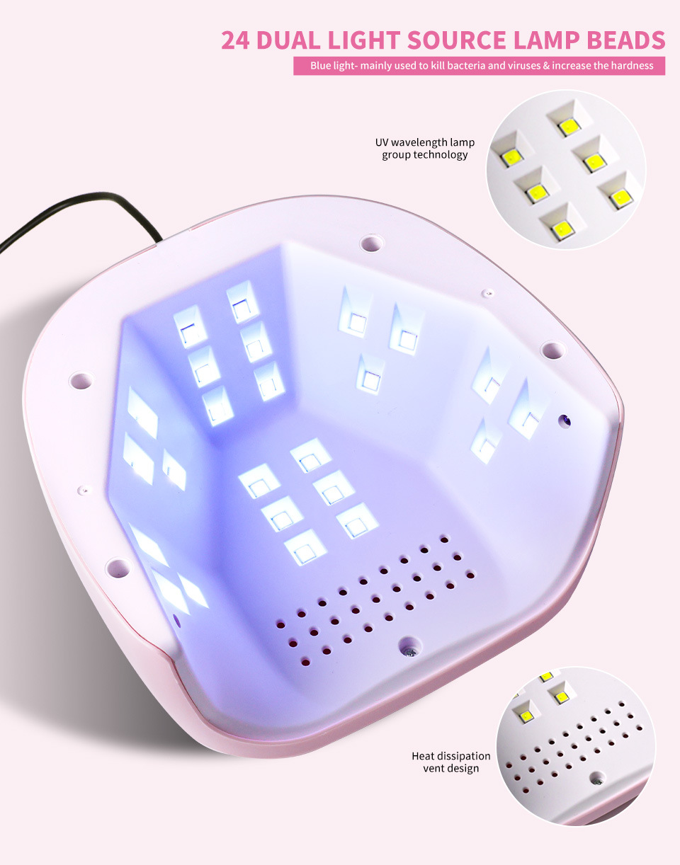 USB-LED-Nageltrockner mit Strass-Verzierung, schnelltrocknend