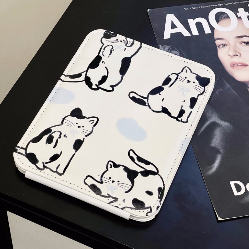 Diseño original conejo plegable maquillaje espejo estudiante dormitorio mujer vestidor espejo escritorio portátil hogar