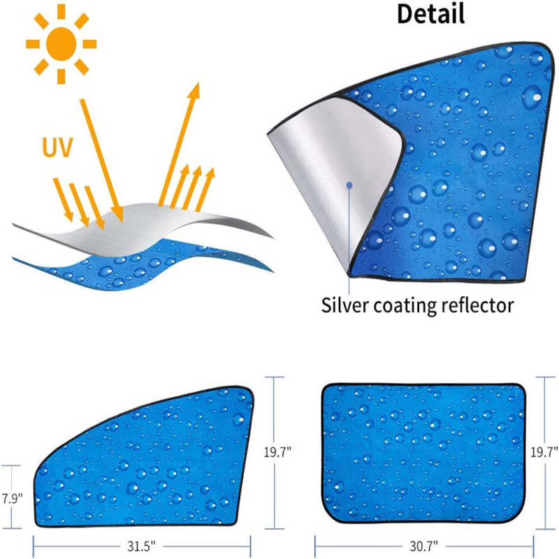 Side window sunshade window windshield sunshade single layer sun protection magnetic car curtain magnet car sunshade