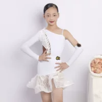 GTYDANCE новый латинский танцевальный костюм для девочек осенний и зимний принт с длинными рукавами танцевальный набор упражнений костюм