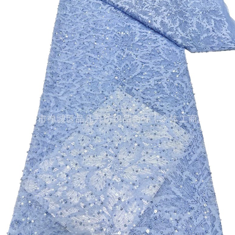Nueva moda Gaoding lujo ligero vestido de boda vestido de moda cena tela de encaje pesado tela de cuentas