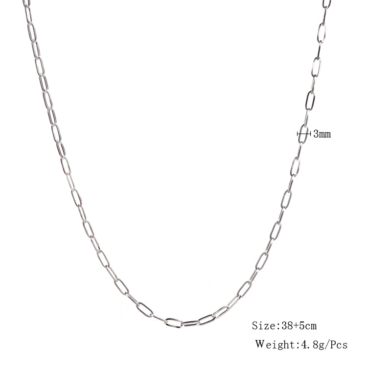 Simple Style Geometric Stainless Steel Plating Chain Necklace display picture 1