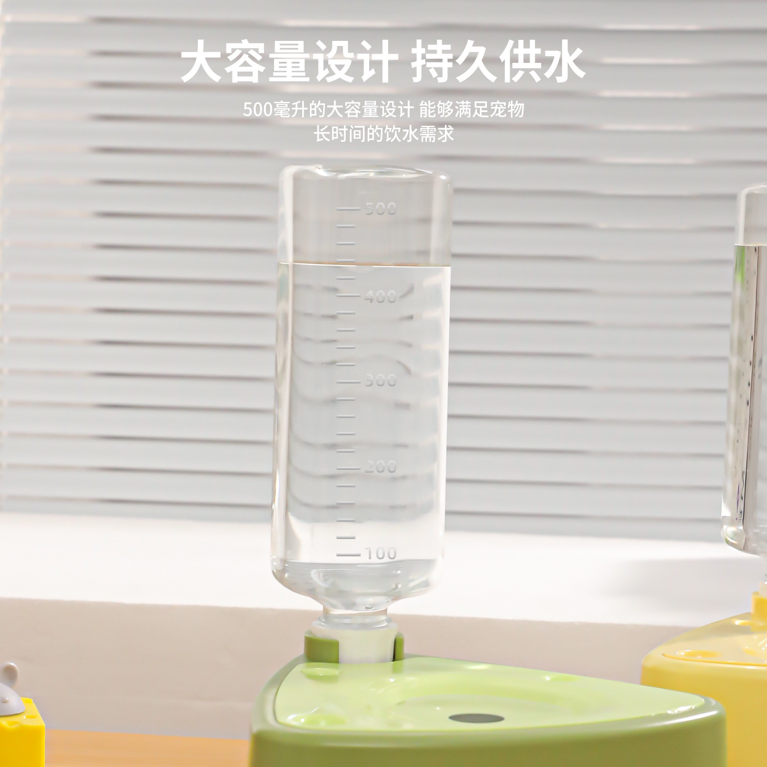 alimentador de agua automático para gatos, cuenco de queso plegable a prueba de polvo con botella de agua de escala, cuenco para gatos para mascotas al por mayor