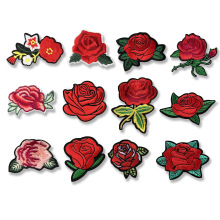 牡丹花玫瑰花刺绣花朵补丁服装辅料鞋帽包饰品配件跨境熨烫布贴绣