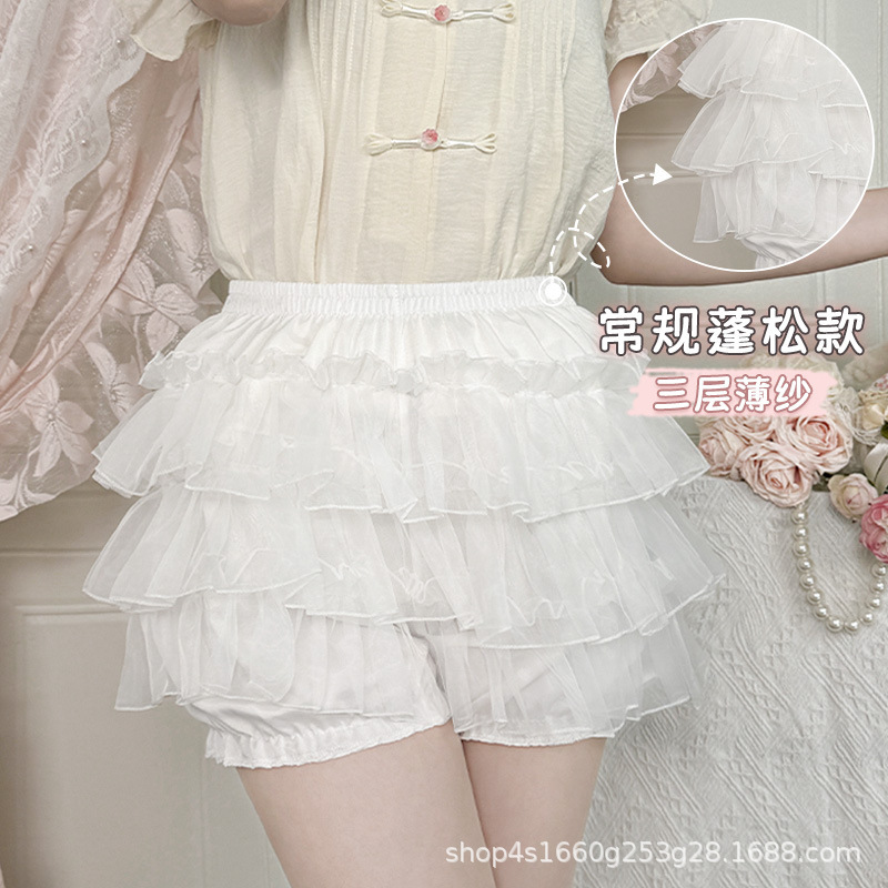 安全裤Lolita南瓜裤裙撑狗短暴力日常撑蛋糕蓬蓬裙防走光jk打底裤|undefined