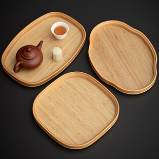 Factory Direct rectangular bamboo tray dinner plate hotel bamboo tea tray bamboo creative fruit bread wooden tray