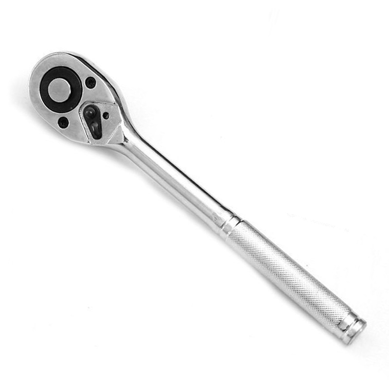De dos vías de caída rápida de socket Llave de trinquete mango recto mango curvo 1/2 mosca grande 3/8 mosca media 1/4 pequeña llave mosca image 15