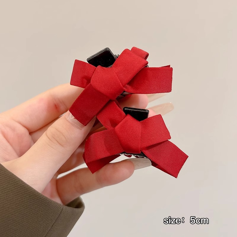 Arco negro pequeño clip de agarre princesa clip de cabello orejas elf clip de cejas clip de cabello orejas traseras clip lateral tocado