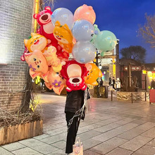 气球儿童摆摊氦汽球飘空婴儿绑腿卡通可爱会能飞天气体自备琴萱