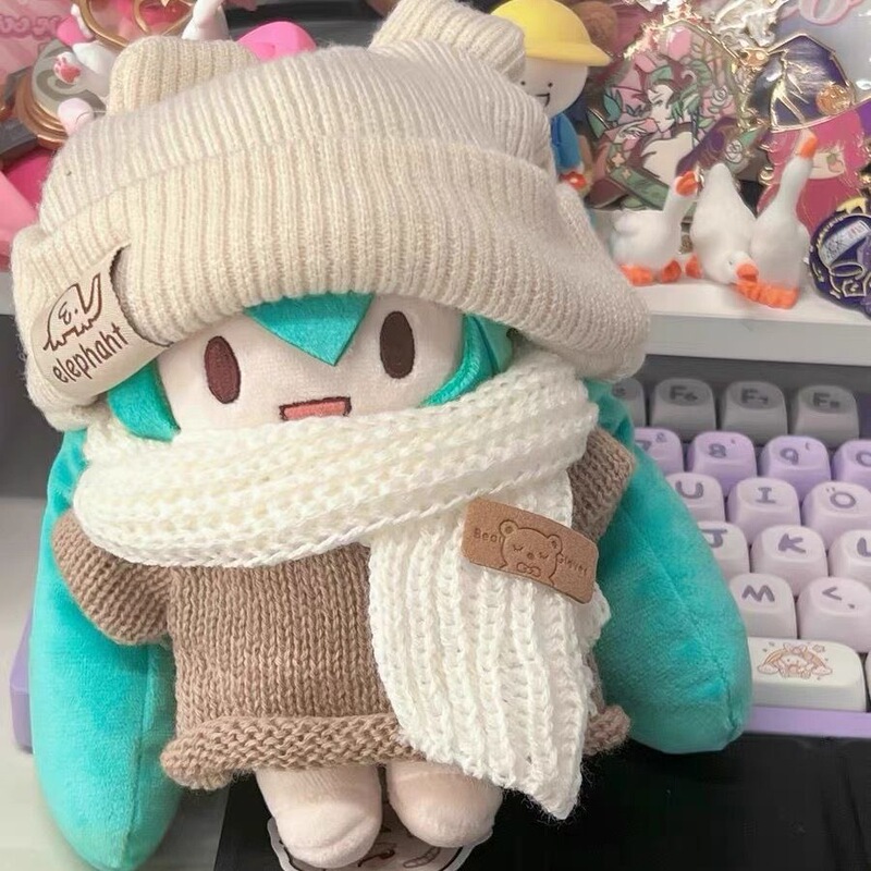 お着替え可15cm雪ミク初音可爱いコットン人形ふふふぬいぐるみお着替え可ぬいぐるみプレゼント朝|undefined