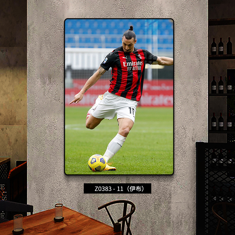 Estrellas del fútbol decoración Ronaldo fondo póster de pared deportivo Lotería mural Copa del Mundo Colgar pintura Euro 2024