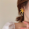 Retro fashionable small design earrings from pearl, French retro style, double wear, light luxury style, wholesale