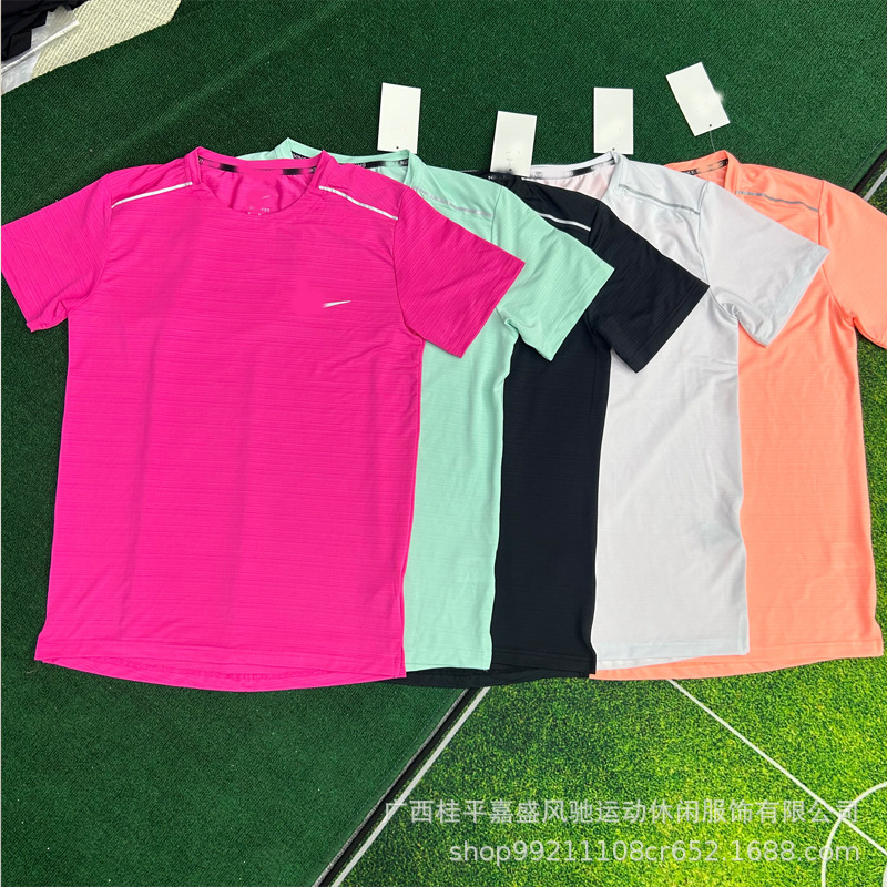 外贸批发体育生训练速干田径训练服跑步运动服短袖运动反光运水晶|undefined