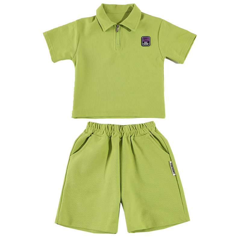 7203 Traje de verano para niños 2025 nuevo estilo occidental estilo fino ropa para niños de manga corta ropa de verano hermoso traje de dos piezas para niños