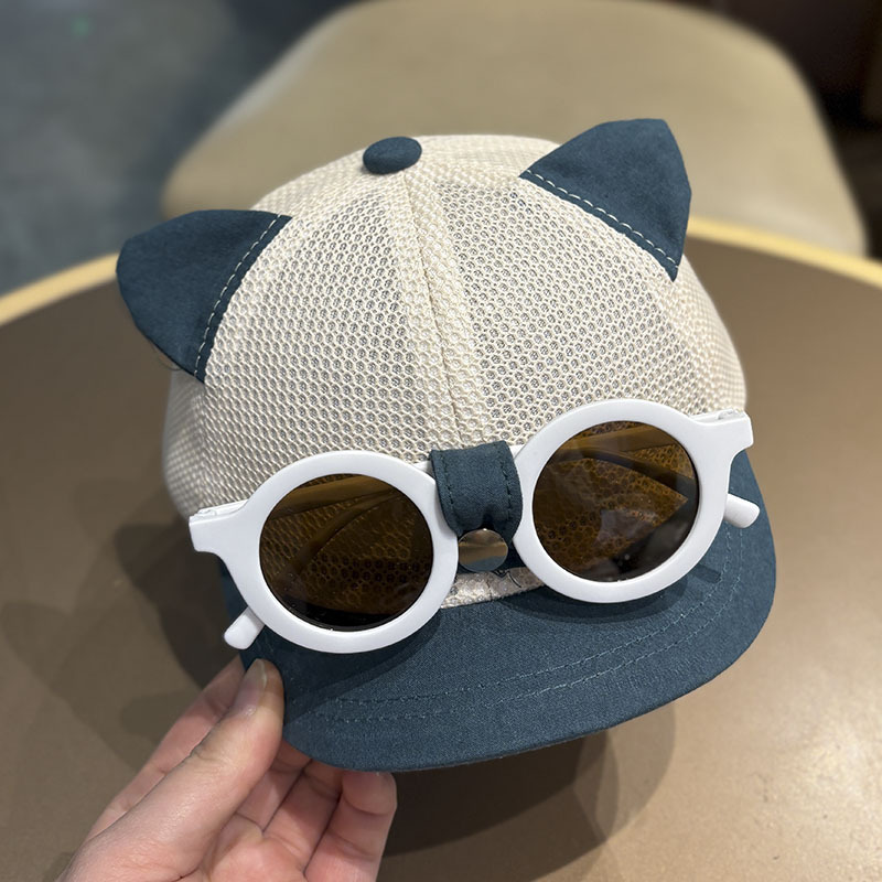 Gafas de sol para bebés, gorras de verano, gorras cortas para bebés, gorras para el sol al aire libre, gorras de béisbol para niños y niñas