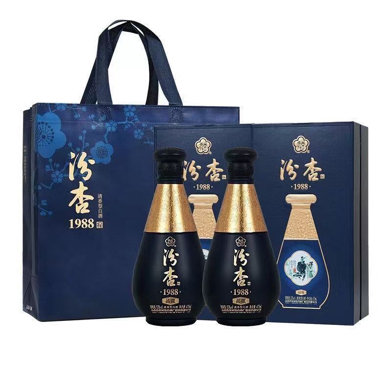 汾杏1988品藏 53度清香型白酒 批发整箱475ml*6瓶 纯粮礼盒装