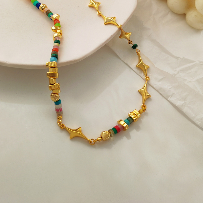 Retro Star Copper Plating Necklace 1 Piece