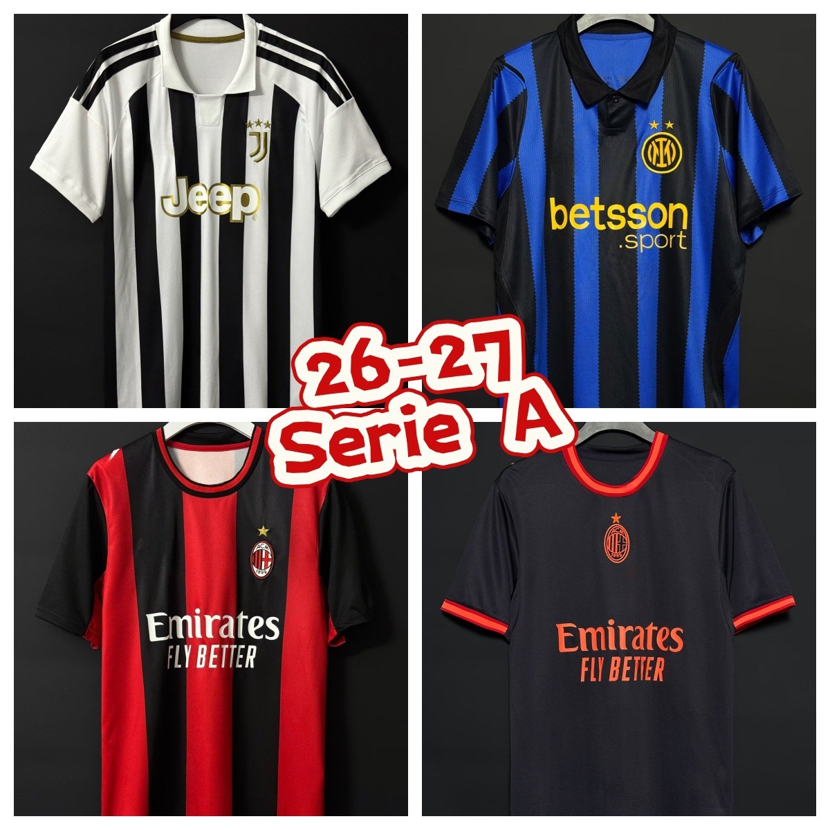 26-27 New Model Roma Inter Milan Juventus AC Napoli Football Jersey
