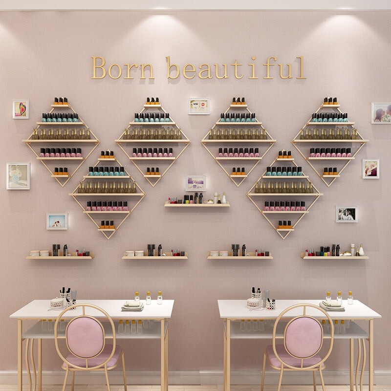 Cross-Border Nail Polish Display Rack Wall-Mounted Nail Polish Gel Display Stand Nail Salon Wall Decoration Wall Display Cross-Border Nail Polish Display Rack Wall-Mounted Nail Polish Gel Display Stand Nail Salon Wall Decoration Wall Display