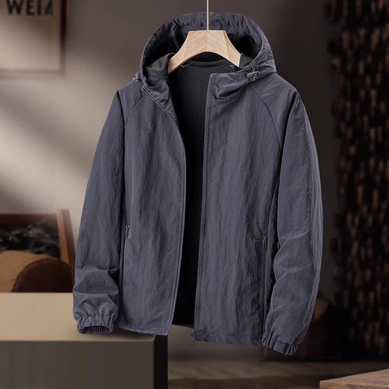 Spring and Autumn Outdoor Thin Windbreaker Men's Jacket Windproof Waterproof Versatile Sports Casual Coat Men's Custom Top Spring and Autumn Outdoor Thin Windbreaker Men's Jacket Windproof Waterproof Versatile Sports Casual Coat Men's Custom Top