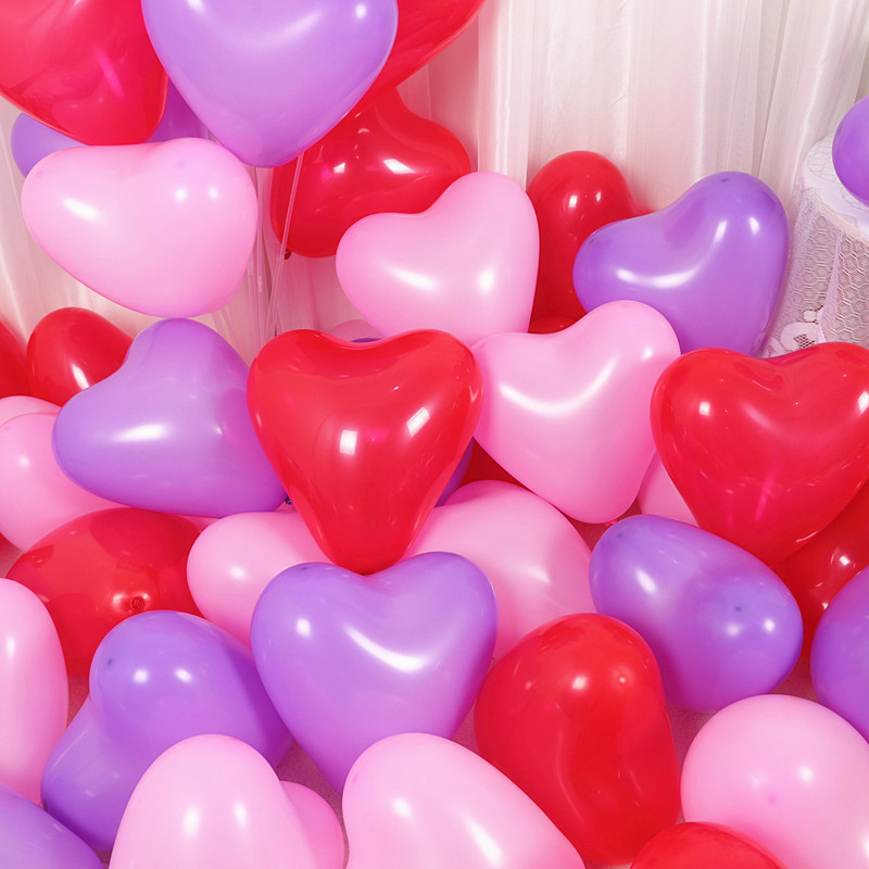 Celebridad en línea macarón globo gemas amor rojo en forma de corazón boda confesión de cumpleaños decoración de globo escenario de fiesta en el hogar