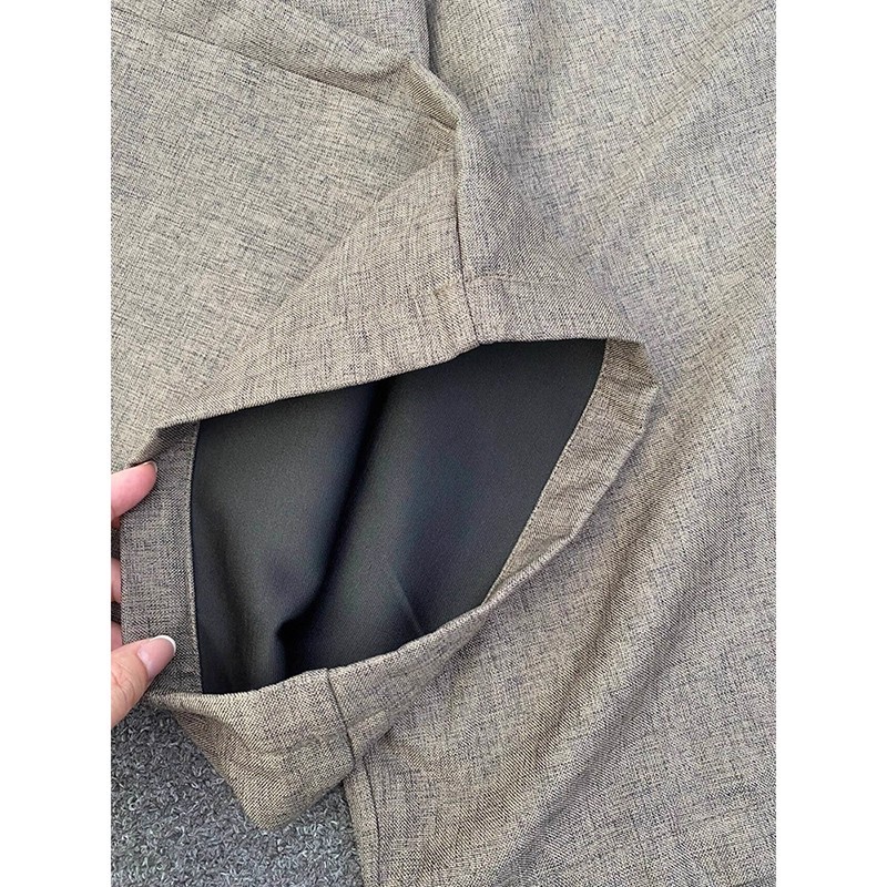 Plissierte Chinos Für Herren Gerade Geschnittene Stoffhose_voghion.com