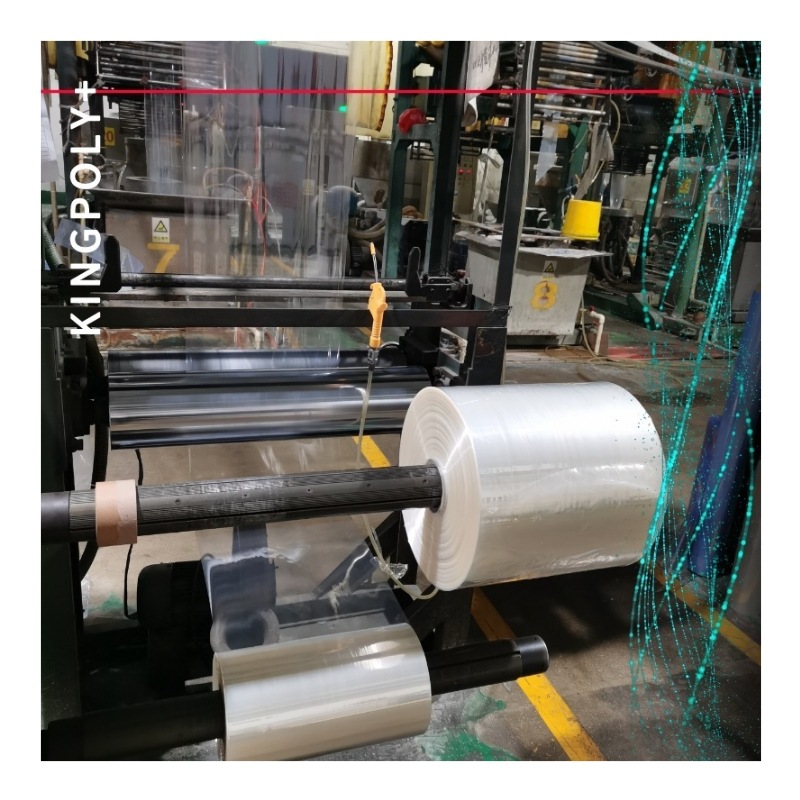 小鱼竿管子PVC蓝色透明伸缩膜包装膜 小尺寸透明两头通收缩膜袋