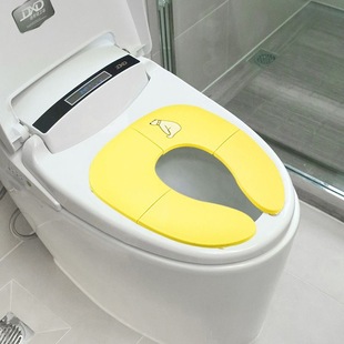 Children's folding toilet ring baby travel toilet mat hotel out folding toilet mat foldable storage