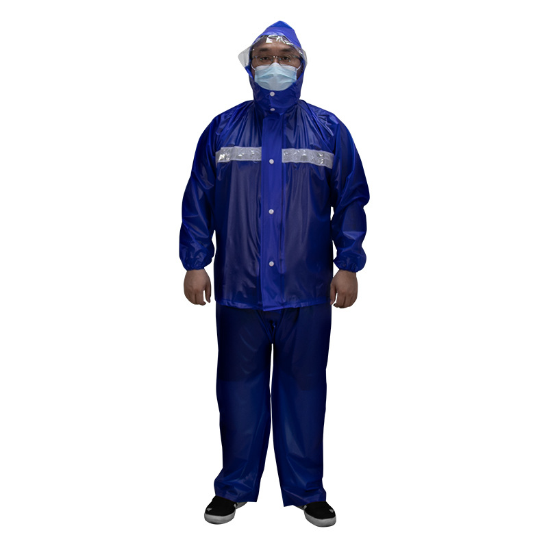 H-912 블루(전체 비옷 세트에 로고가 인쇄되어 있음)