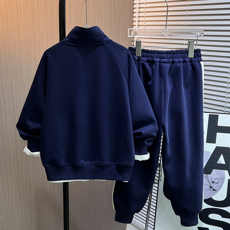 2023 Boys' New Casual Coat for Mid to Big Sports Set Spring and Autumn Children's Two_voghion.com