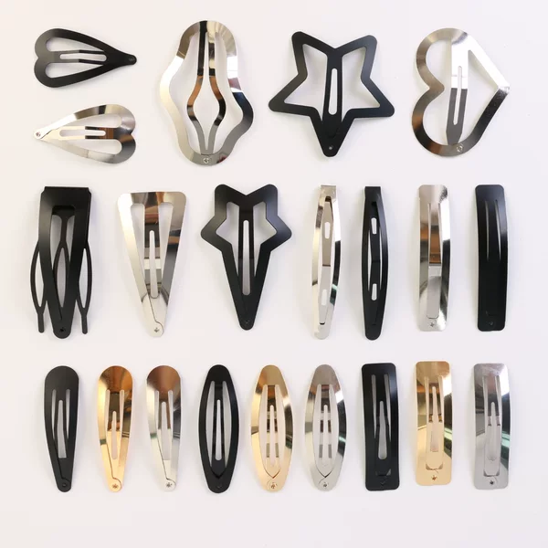 A variety of BB clips, electroplated heart-shaped and water drop-shaped hair clips, bangs and fringe clips, DIY hair accessory components, direct supply from the manufacturer