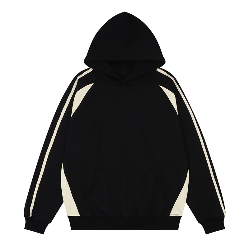 连帽卫衣定制logo撞色拼接帽衫潮牌秋冬套头加绒工作服广告衫定制|undefined