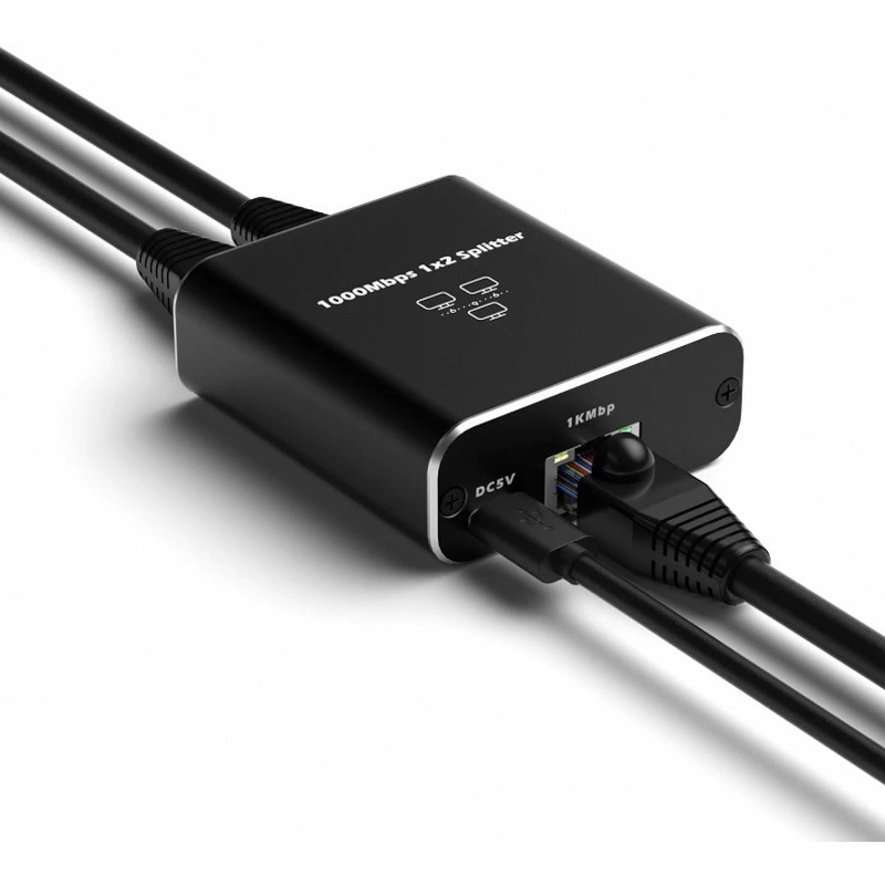 Производитель гигабитного сетевого сплиттера 1 на 2, сетевой разъем RJ45, гигабитный сплиттер 1 на 2, 1 вход 2 выхода