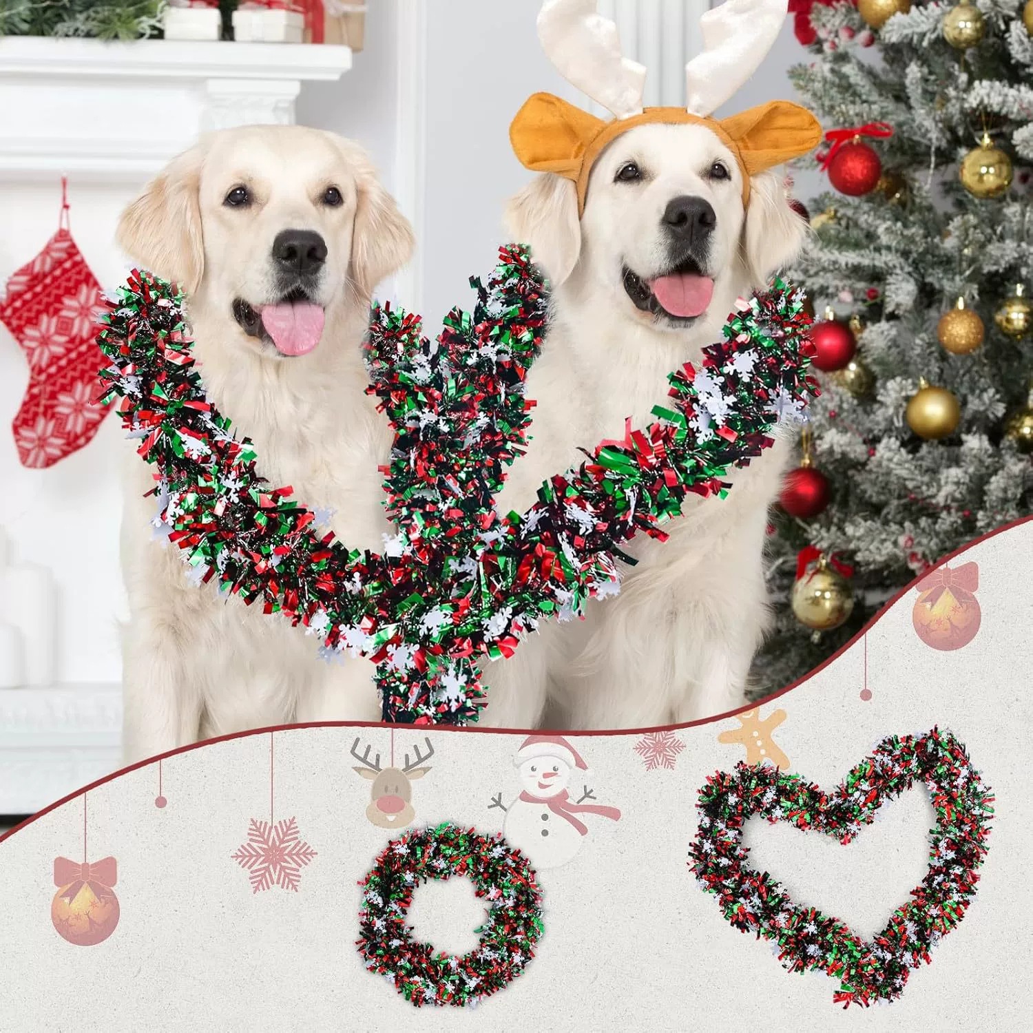 Transfronterizo 9cm cifrado Navidad decoración espuma roja y verde más blanco de nieve colorido diseño de actividad de dibujo de lana