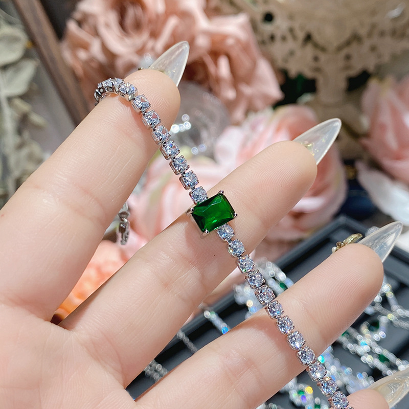 20g Weight Copper Pendant Material Artificial Gemstones Inlay Material Bracelets Classification Copper Chain Material 1 Piece Quantity Holiday, Daily Occasion Copper Material Geometric Pattern Women's Gender Inlay Design Elegant, Retro Style Copper Inlay Geometric Artificial Gemstones Bracelets 6