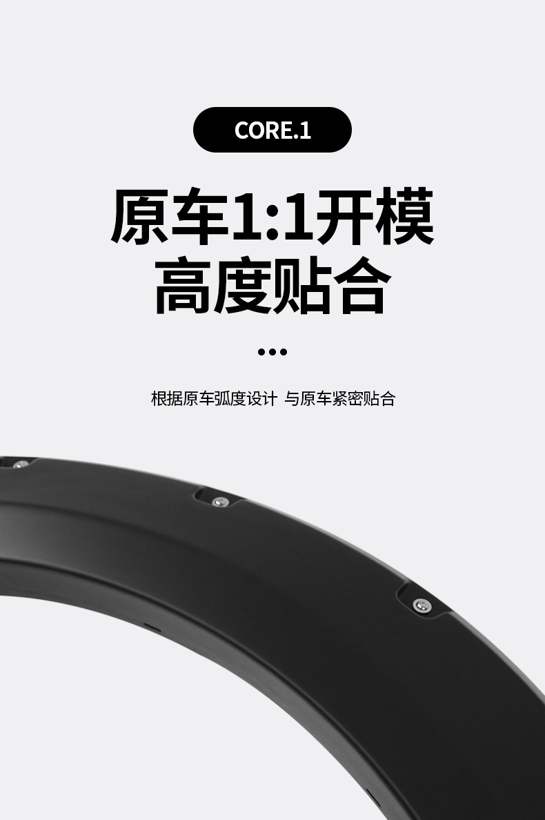 Suitable for Ford Raptor F150 Pickup Truck Widened Rivet Model Special Wheel Eyebrow Appearance Off-Road Modification Decorative Accessories