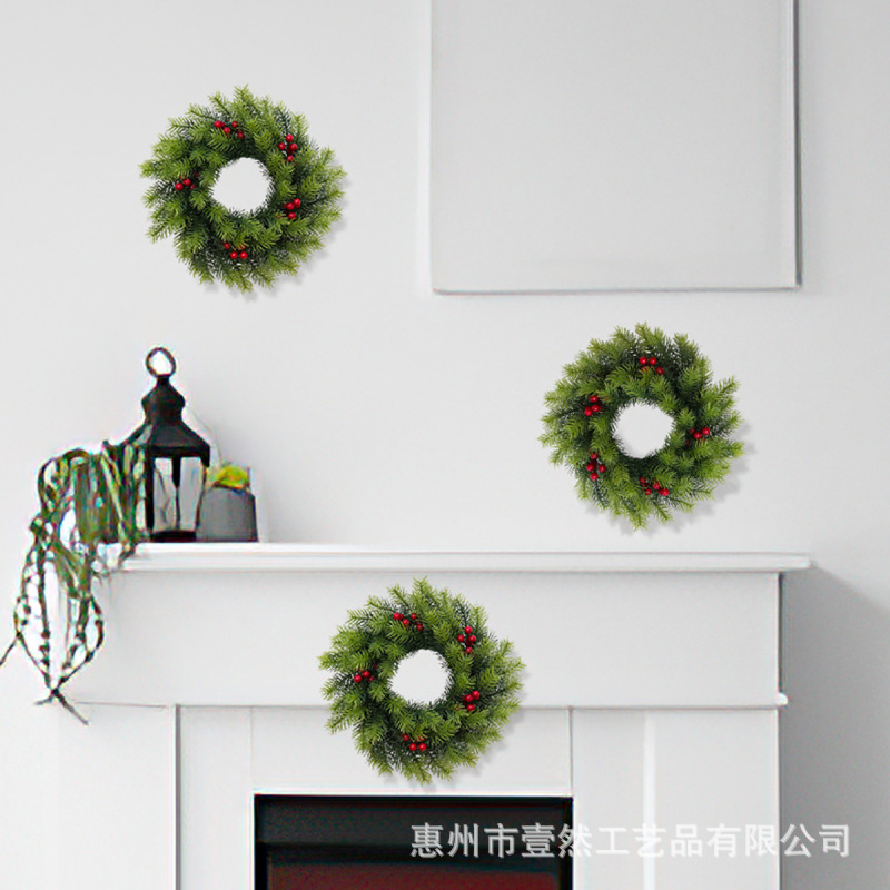 在庫あり Amazon クリスマスガーランドドアリングシミュレーション松葉ガーランドクリスマス人工緑の植物装飾ドアと窓の吊り下げ装飾|undefined