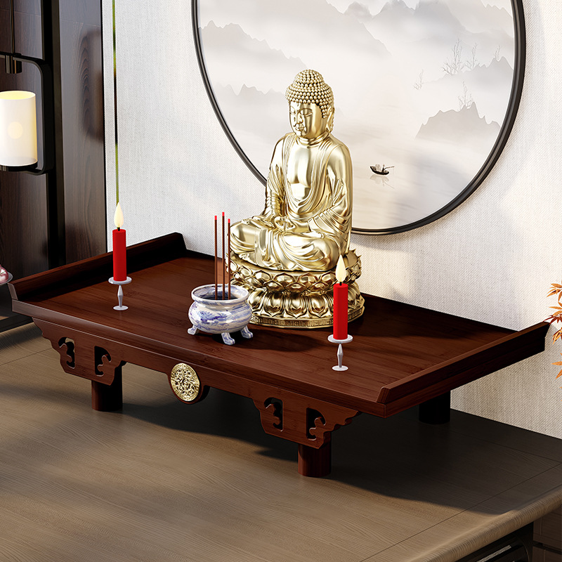 Desktop Altar for Wall-Mounted Small Offering Table, Household Hanging Incense Burner, Incense Stand, Buddha Table Cabinet, God of Wealth Wall-Mounted Storage Rack
