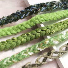 A新款绿毛线织带衣边口袋DIY手工编织小香风貂毛花边辅料外套装饰
