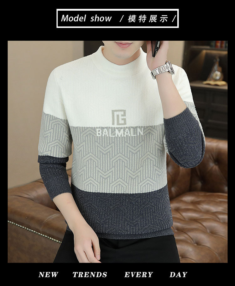 D4143 630K ÁO LEN NAM CHATDCH ÁO LEN DÁNG ÔM BODY GỢI CẢM SEXY MÙA XUÂN THU ĐÔNG PHONG CÁCH HÀN QUỐC THỜI TRANG NAM G02 SẢN PHẨM MỚI