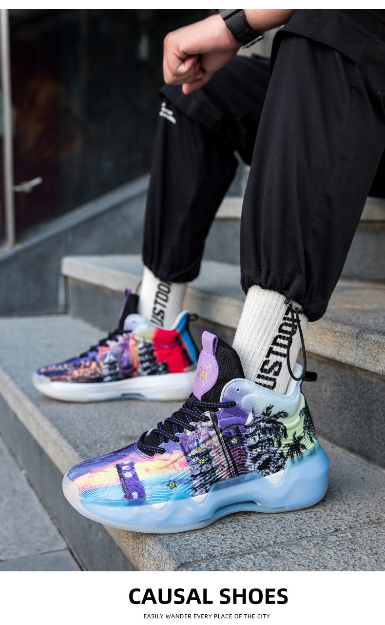 James basketball shoes men's No. 23 non-slip wear-resistant breathable shock-absorbing actual combat female students youth children's sports shoes_voghion.com