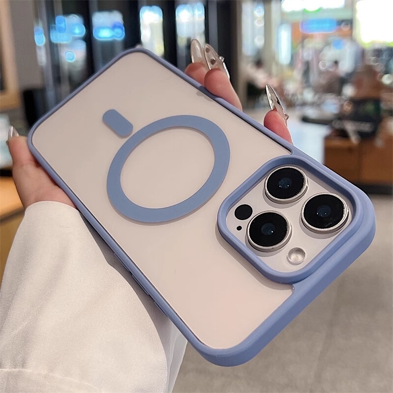 Japanese and Korean magnetic adsorption Apple 16 Pro phone case, transparent silicone, two-in-one, anti-fingerprint iPhone protective case Japanese and Korean magnetic adsorption Apple 16 Pro phone case, transparent silicone, two-in-one, anti-fingerprint iPhone protective case