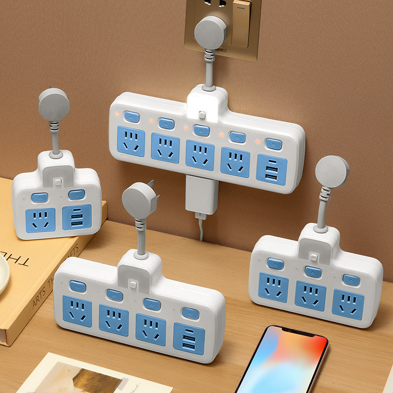 Household multi-function socket converter multi-position plug strip plug board one to two three electric plug board extender plug